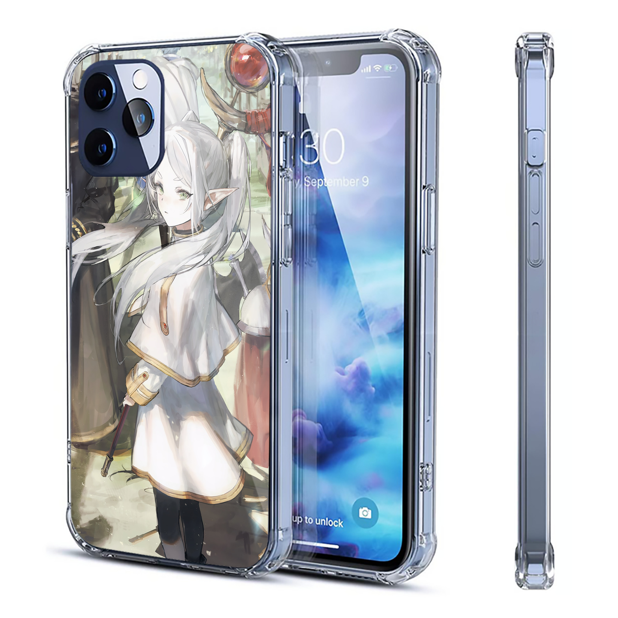 （画像用） 葬送のフリーレン Frieren 【iPhone 12シリーズ対応】透明スマホケース（クリアソフトケース）